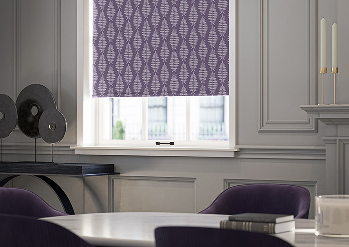 Fern Leaves, Berry - Twist&Fit Roller Blind - Image 5